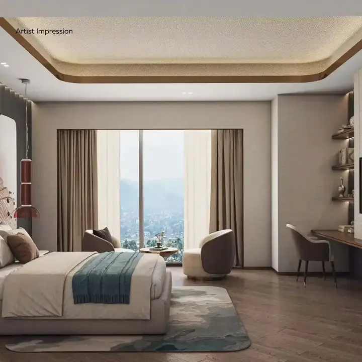 Modern living room with TV unit