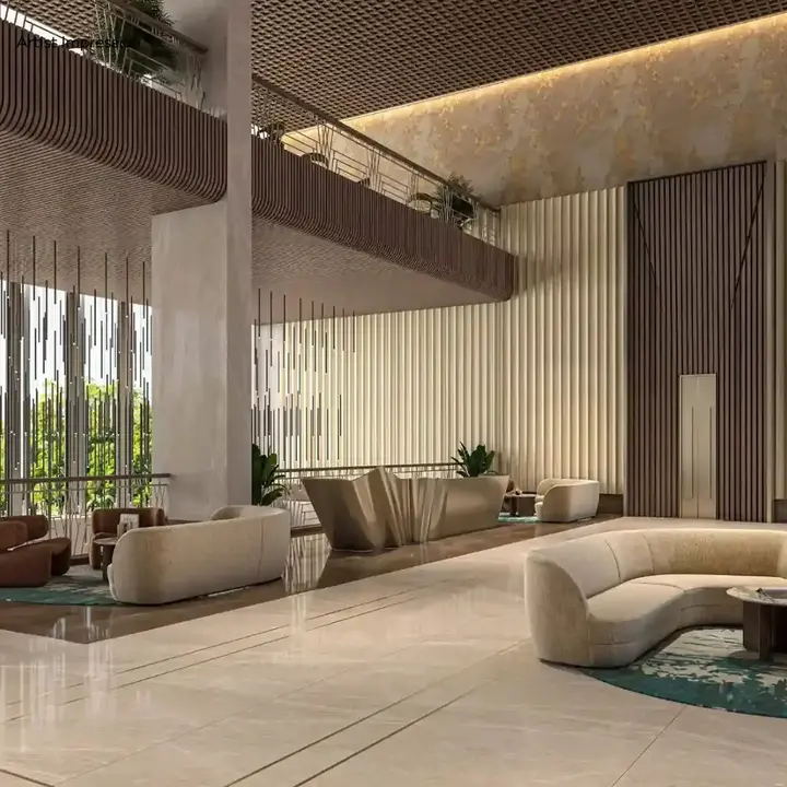 Modern living room with TV unit